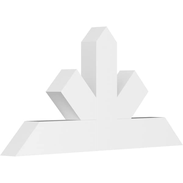 Ekena Millwork Saratoga Architectural Grade PVC Gable Bracket, 48"W x 24"H x 4"D x 6"F, 12/12 Pitch GBP048X24X0406SAR00 - main